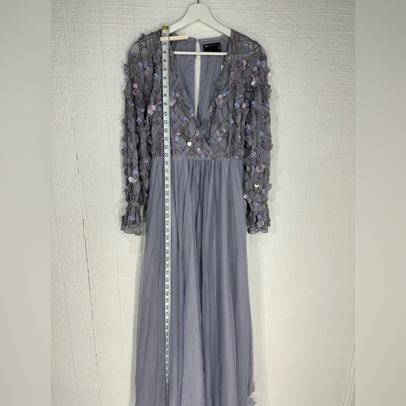 NWT ASOS DESIGN Maternity embellished wrap front maxi dress size 4 - Picture 9 of 16